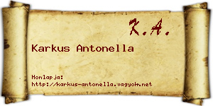 Karkus Antonella névjegykártya
